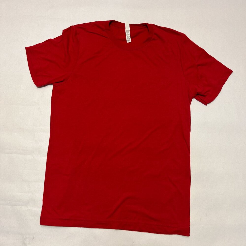 Bella Canvas Short Sleeve Blank Tee Red T-Shirt Large